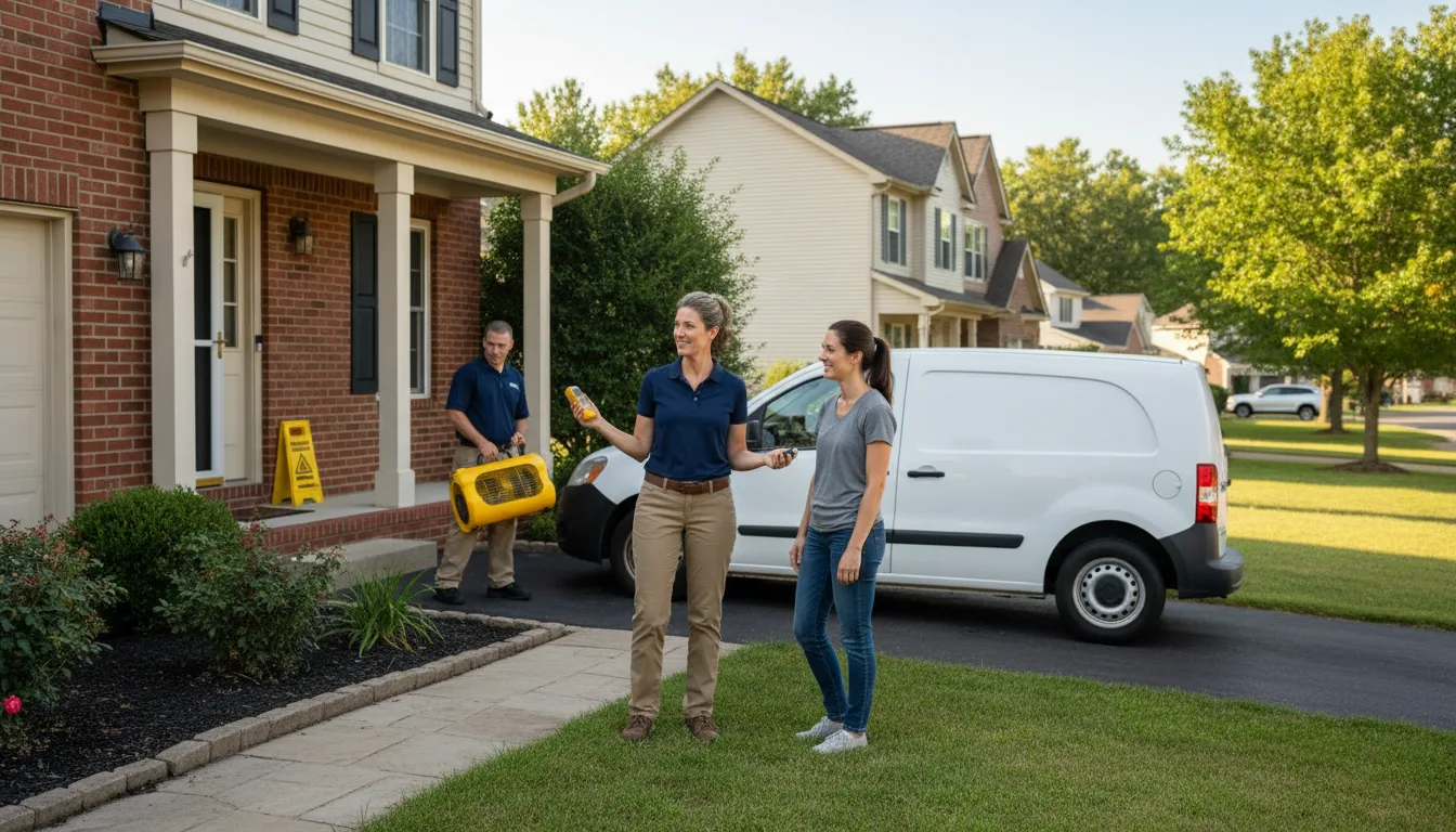Residential water damage restoration in Etowah, NC